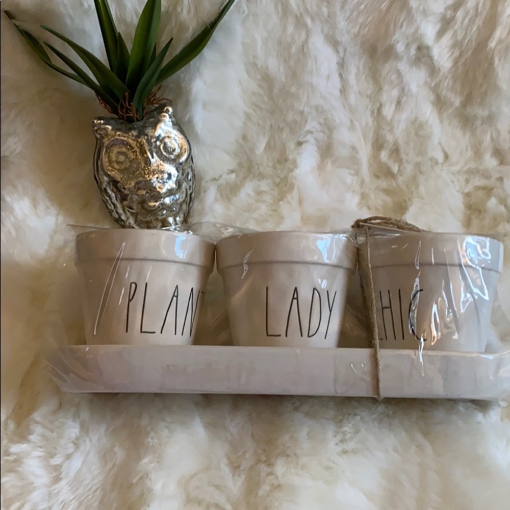 🔴sold as bundle🔴Rae Dunn “crazy plant lady “
